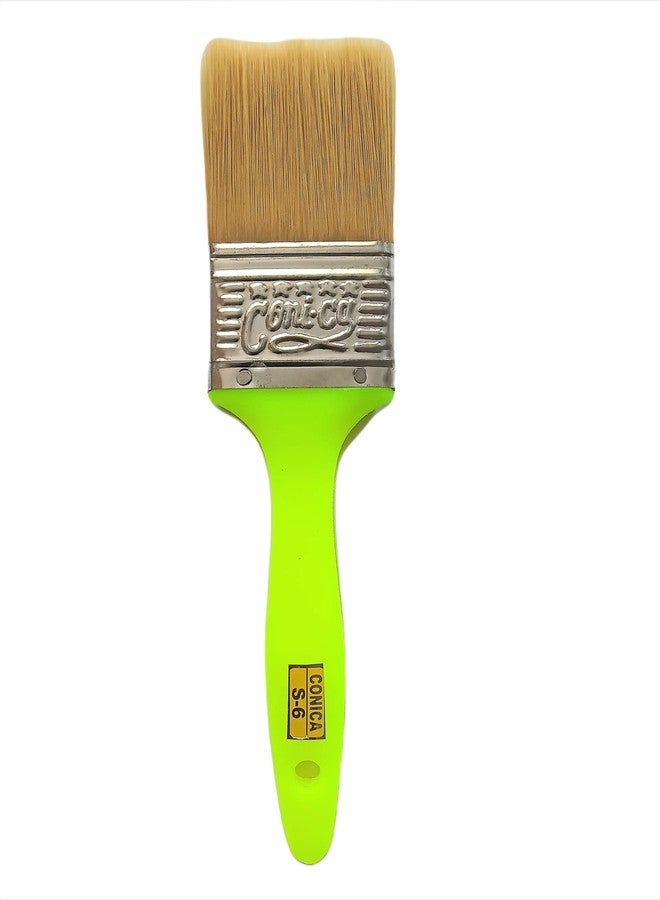 Conica Brush - Smart Set of Regular Flat Paint Brush for All General Purpose, 2 inch+ 2 inch+ 1 inch Home Wall Paint Brushes - Image 2